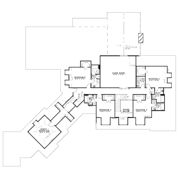 Country House Plan Second Floor - Pierce Place Luxury Home 155D-0042 - Shop House Plans and More