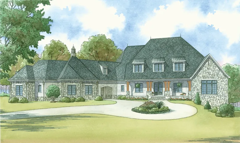 Luxury House Plan Front of Home - Pierce Place Luxury Home 155D-0042 - Shop House Plans and More