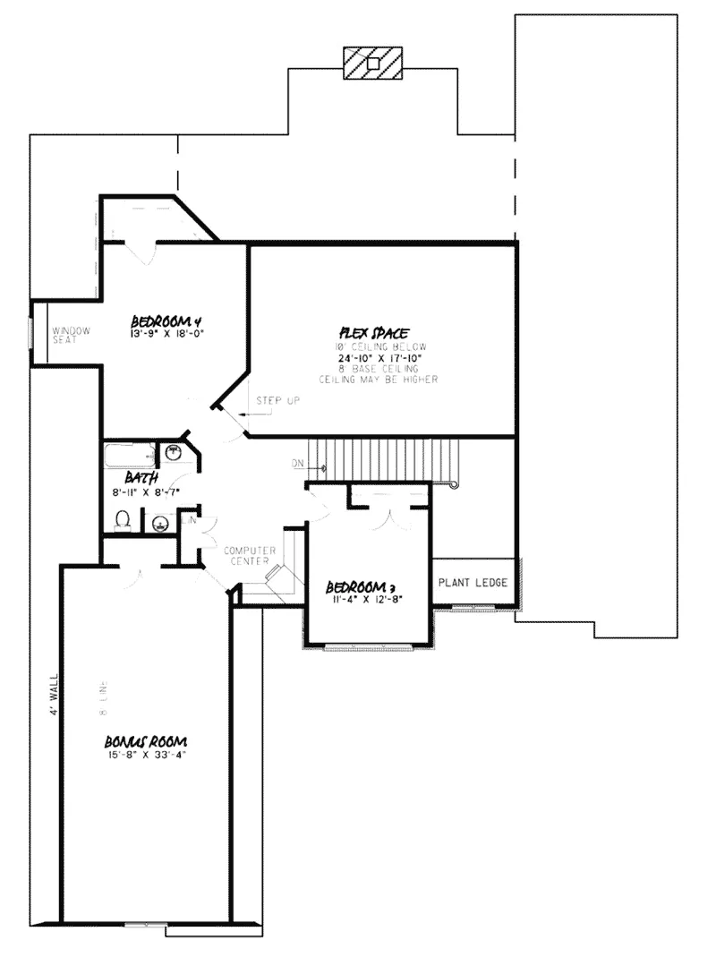 Country House Plan Second Floor - Sedgewick European Home 155D-0045 - Shop House Plans and More