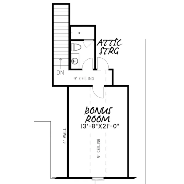 European House Plan Second Floor - Dyson Falls Tudor Ranch Home 155D-0048 - Search House Plans and More