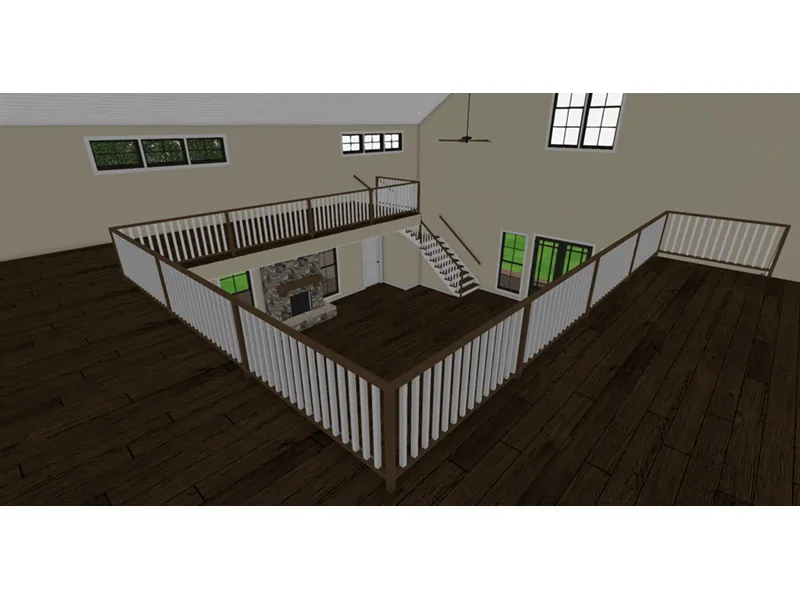 Arts & Crafts House Plan Stairs Photo 01 - Collin Farm Country Home 155D-0052 - Search House Plans and More