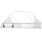 Rustic House Plan Rear Elevation - Leming Traditional Ranch Home 155D-0059 - Shop House Plans and More