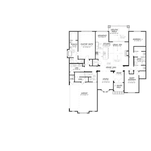 Traditional House Plan First Floor - Linwood Bend European Home 155D-0063 - Shop House Plans and More