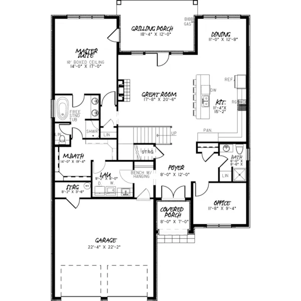 English Cottage House Plan First Floor - Wallington Tudor Home 155D-0067 - Shop House Plans and More