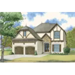 English Cottage House Plan Front of Home - Wallington Tudor Home 155D-0067 - Shop House Plans and More