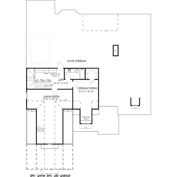 Ranch House Plan Second Floor - Trotter Traditional Home 155D-0071 - Shop House Plans and More