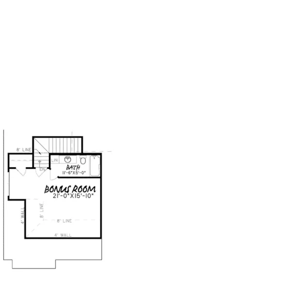 Country French House Plan Second Floor - Ripley Hill Ranch Home 155D-0073 - Shop House Plans and More