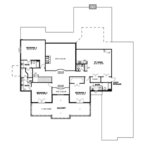 English Cottage House Plan Second Floor - Mitchell Place Luxury Home 155D-0078 - Shop House Plans and More