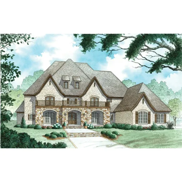 English Cottage House Plan Front of Home - Mitchell Place Luxury Home 155D-0078 - Shop House Plans and More