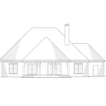 Arts & Crafts House Plan Rear Elevation - Lacole Place European Home 155D-0079 - Shop House Plans and More