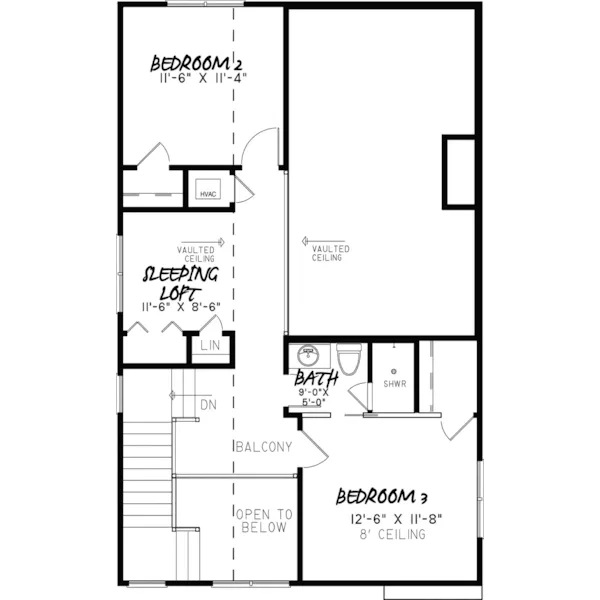 Country House Plan Second Floor - Bayberry Lane Craftsman Home 155D-0083 - Search House Plans and More