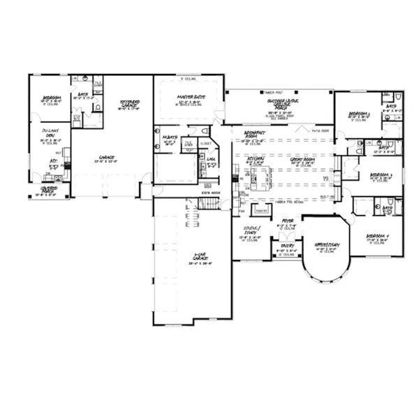 First Floor - Lisebelle European Home 155D-0088 - Shop House Plans and More