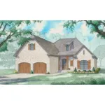 Country French House Plan Front of Home - Rompelle European Home 155D-0091 - Shop House Plans and More