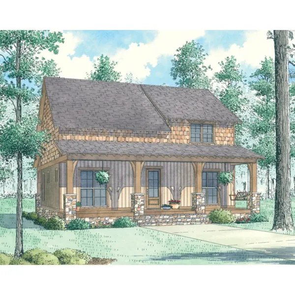 Arts & Crafts House Plan Front of Home - Kline Hollow Farmhouse 155D-0096 - Search House Plans and More