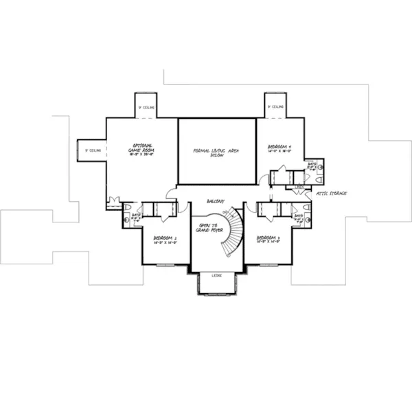 Luxury House Plan Second Floor - Ballycastle Luxury Home 155D-0099 - Search House Plans and More