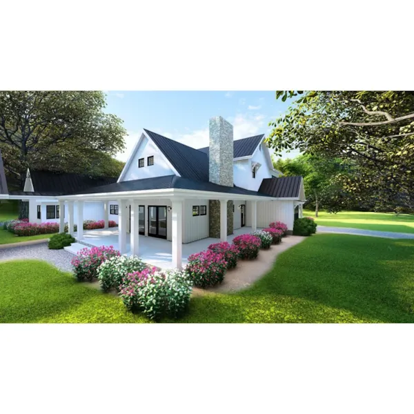 Modern Farmhouse Plan Rear Photo 01 - Brooklyn Meadow Farmhouse 155D-0103 - Search House Plans and More