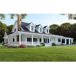 Southern House Plan Front of Home - Shields Pond Modern Farmhouse 155D-0107 - Shop House Plans and More