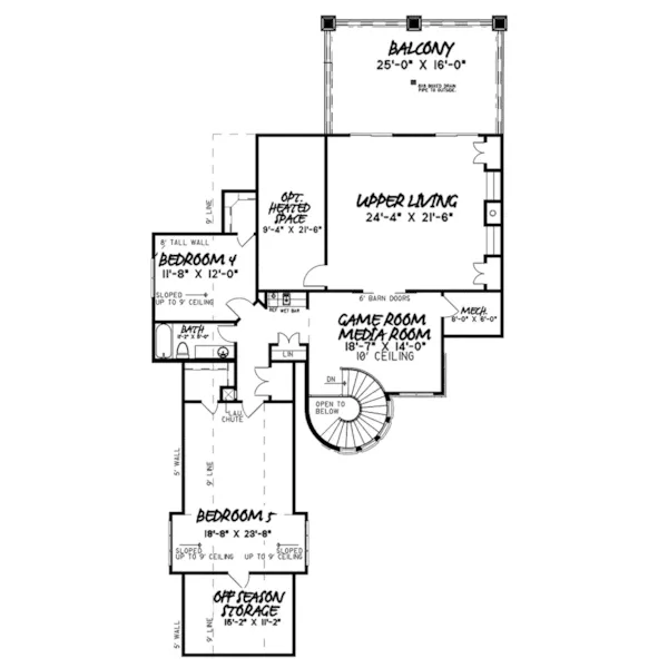 Country French House Plan Second Floor - Corbin Manor Luxury Home 155D-0112 - Search House Plans and More