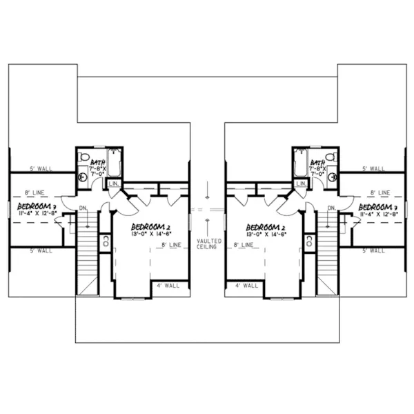 Second Floor - 155D-0125 - Shop House Plans and More