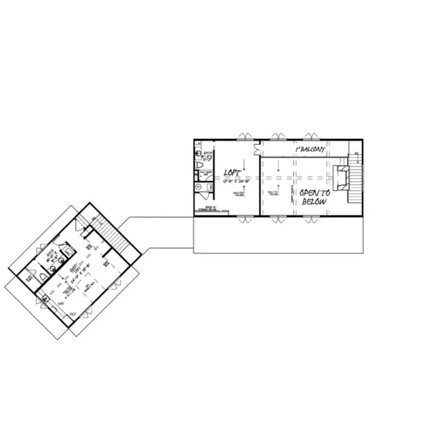 Country House Plan Second Floor - Calloway Modern Farmhouse 155D-0128 - Search House Plans and More