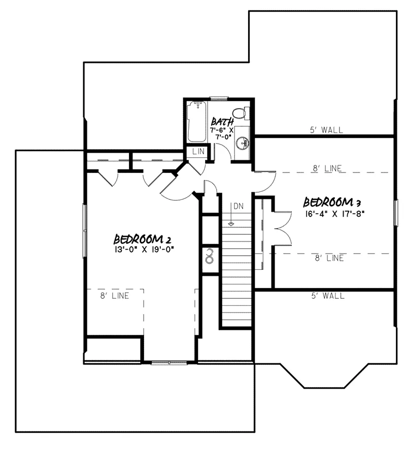 Waterfront House Plan Second Floor - Aiken Creek Craftsman Home 155D-0130 - Search House Plans and More