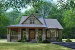 Waterfront House Plan Front of Home - Aiken Creek Craftsman Home 155D-0130 - Search House Plans and More