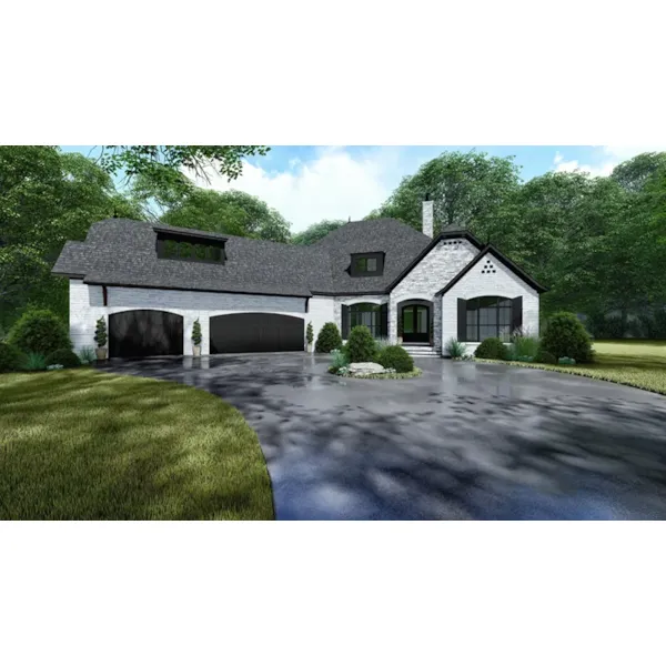 Front of Home - Ryder Creek Ranch Home 155D-0135 - Shop House Plans and More