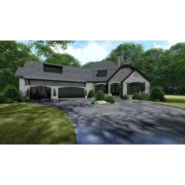 Front Photo 01 - Ryder Creek Ranch Home 155D-0135 - Shop House Plans and More