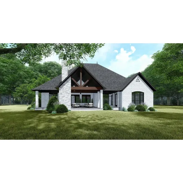 Rear Photo 02 - Ryder Creek Ranch Home 155D-0135 - Shop House Plans and More