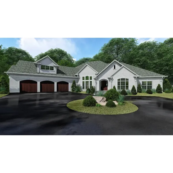 Front of Home - Lauren Lake Luxury Home 155D-0139 - Shop House Plans and More