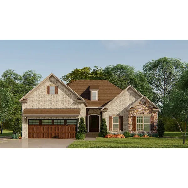 Rustic House Plan Front of Home - Dagett Hollow Rustic Home 155D-0141 - Shop House Plans and More