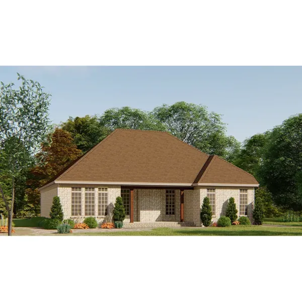 Rustic House Plan Rear Photo 01 - Dagett Hollow Rustic Home 155D-0141 - Shop House Plans and More