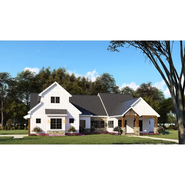 Arts & Crafts House Plan Front Photo 01 - Hunter Hill Modern Farmhouse 155D-0147 - Search House Plans and More