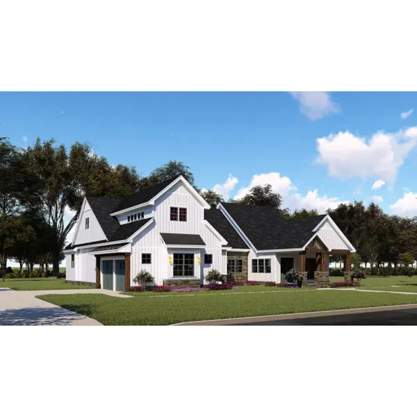 Arts & Crafts House Plan Front Photo 04 - Hunter Hill Modern Farmhouse 155D-0147 - Search House Plans and More