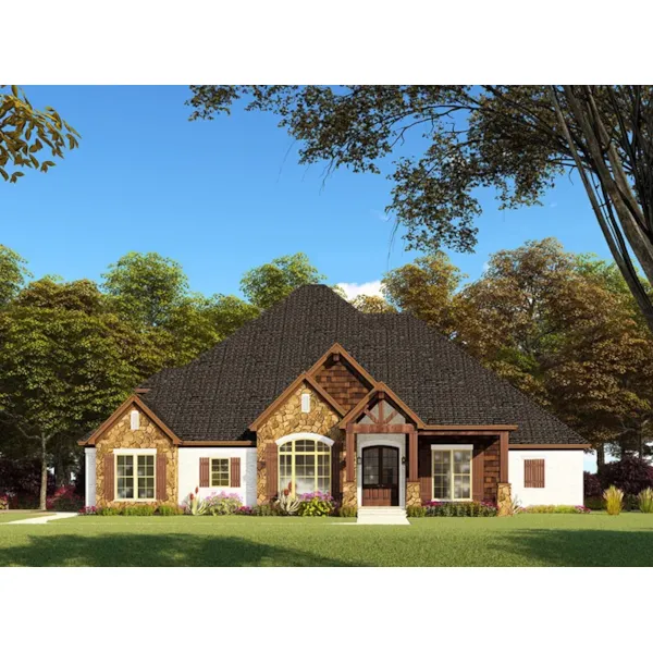 English Cottage House Plan Front of Home - Cannon Ridge Craftsman Home 155D-0152 - Shop House Plans and More