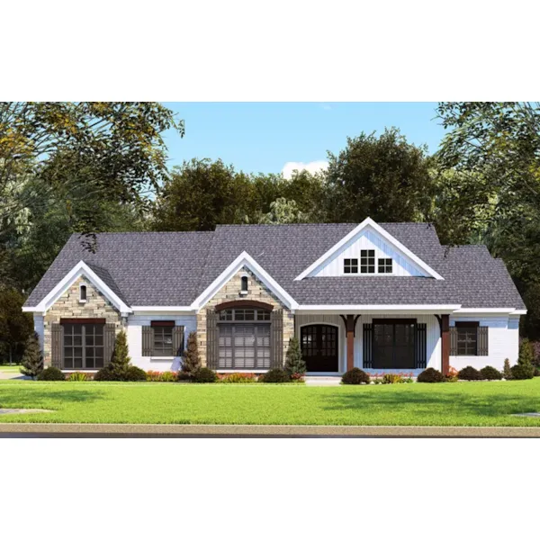 Rustic House Plan Front of Home - 155D-0157 - Shop House Plans and More