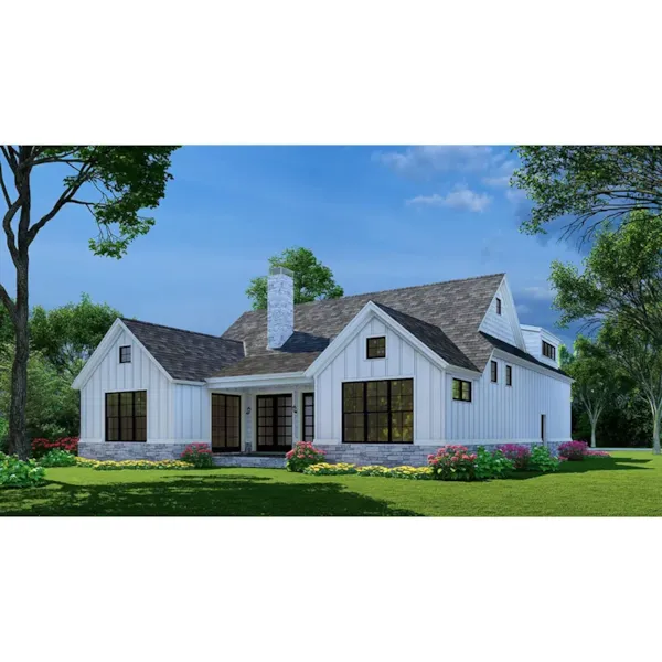 Country House Plan Rear Photo 02 - Paddle Creek Rustic Home 155D-0158 - Shop House Plans and More