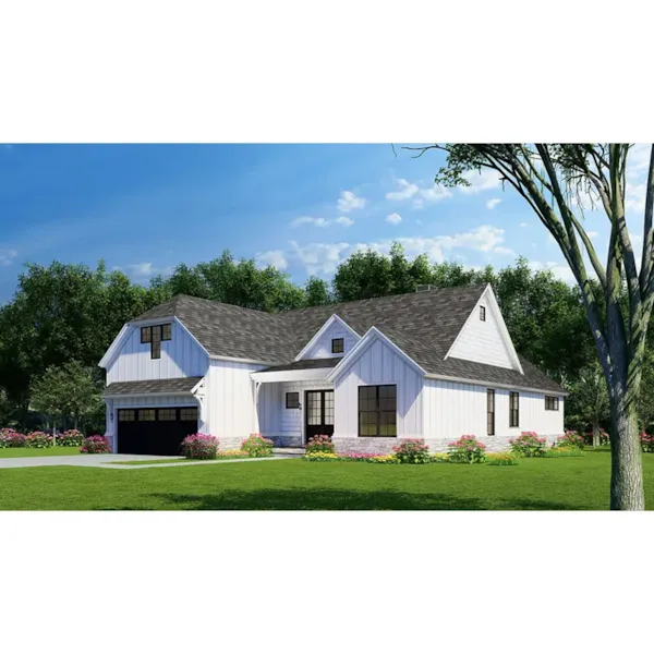 Country House Plan Side View Photo - Paddle Creek Rustic Home 155D-0158 - Shop House Plans and More