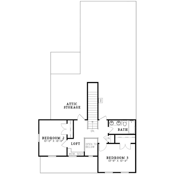 Farmhouse Plan Second Floor - Townshire Traditional Home 155D-0163 - Shop House Plans and More