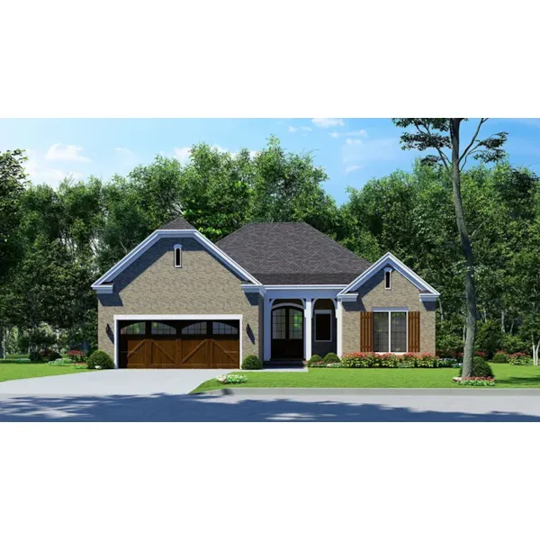 Country French House Plan Front of Home - 155D-0236 - Shop House Plans and More