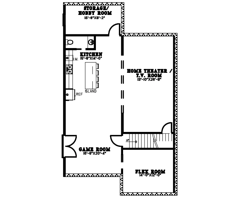 European House Plan Lower Level Floor - Autumn Place Luxury Home 155D-0240 - Shop House Plans and More