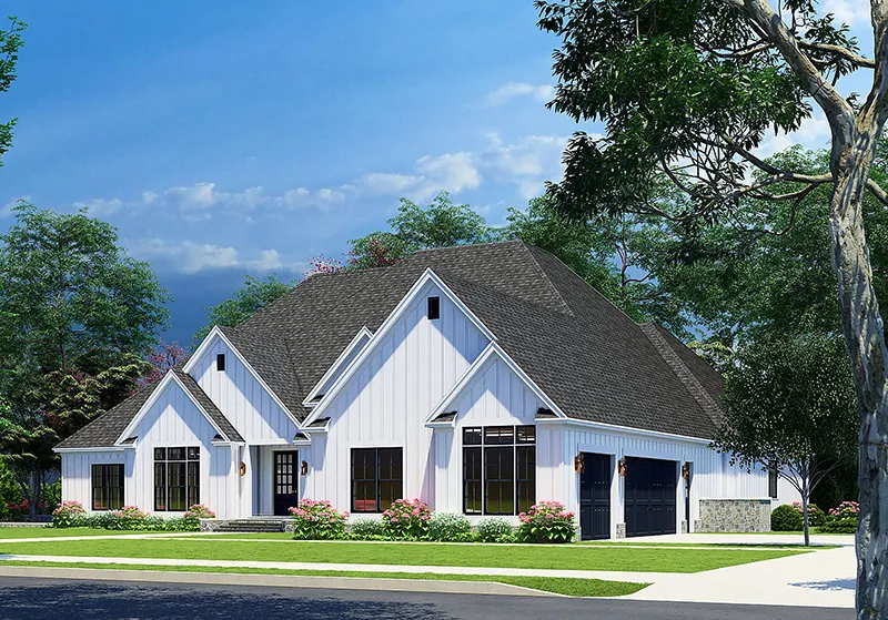 European House Plan Side View Photo - Autumn Place Luxury Home 155D-0240 - Shop House Plans and More