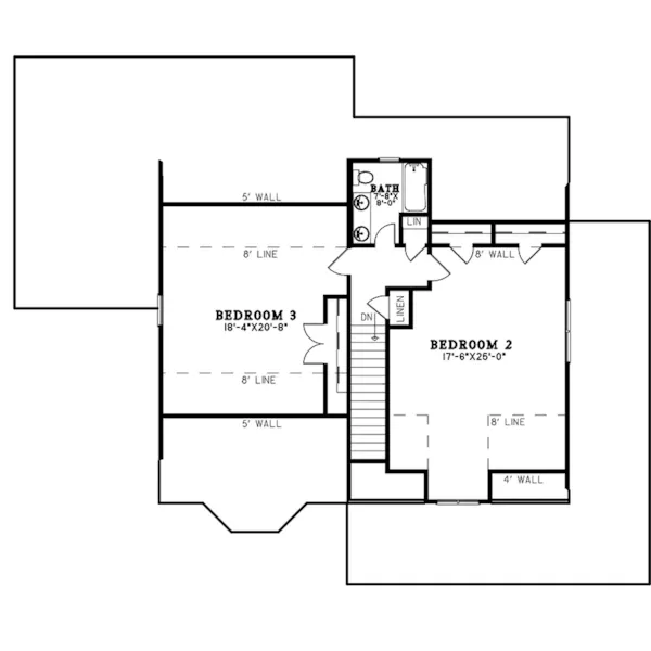 Cabin & Cottage House Plan Second Floor - 155D-0242 - Shop House Plans and More