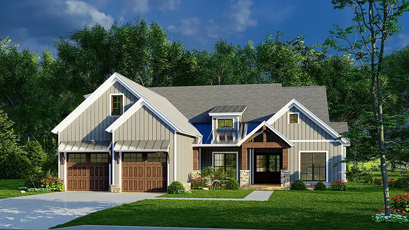 Mountain House Plan Front Photo 02 - Elmstead Farm Modern Farmhouse 155D-0265 - Search House Plans and More