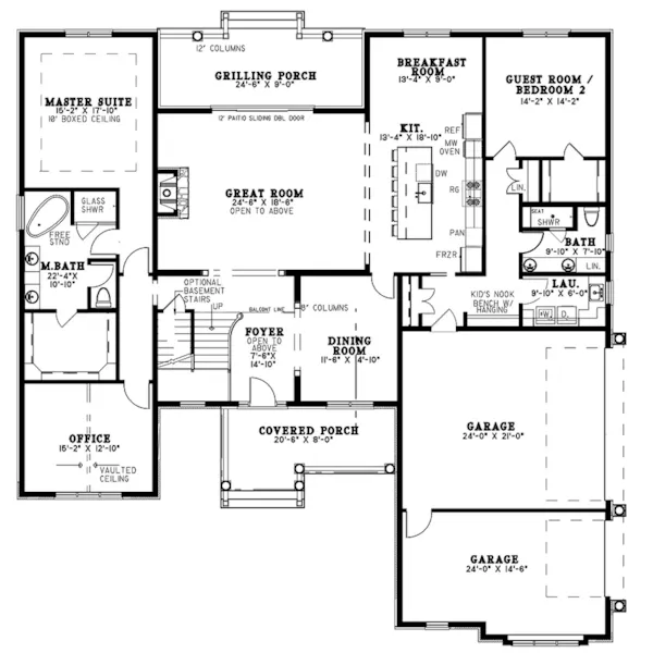 Luxury House Plan First Floor - 155D-0272 - Shop House Plans and More