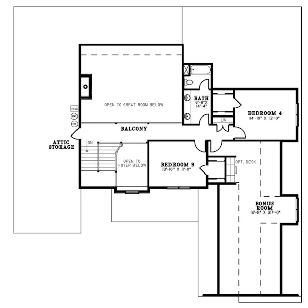 Luxury House Plan Second Floor - 155D-0272 - Shop House Plans and More