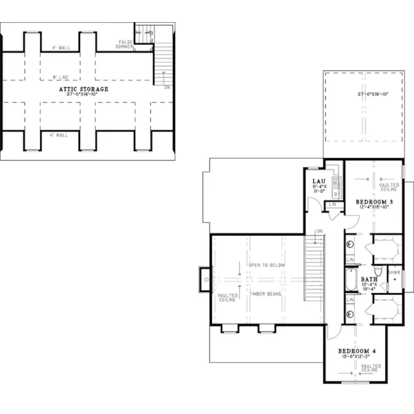 Southern House Plan Second Floor - 155D-0275 - Shop House Plans and More