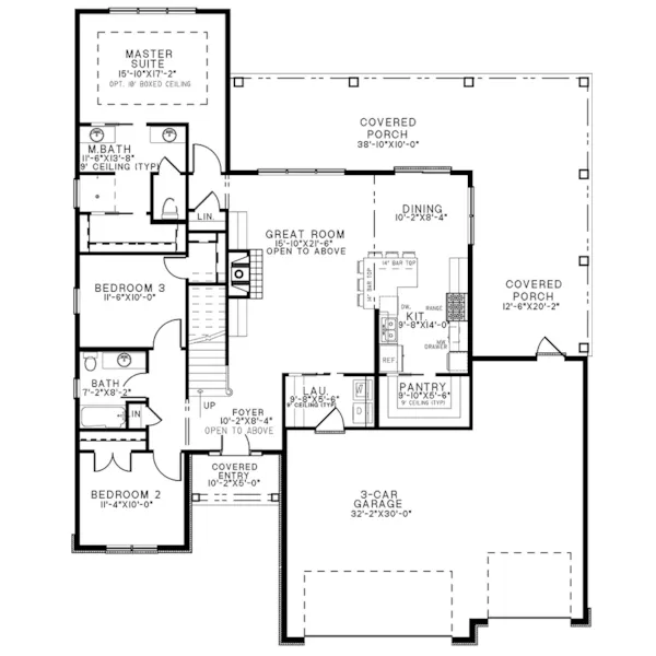 Bungalow House Plan First Floor - 155D-0290 | House Plans and More