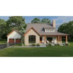 Bungalow House Plan Front of Home - Whispering Falls Country Cottage 155D-0291 | House Plans and More