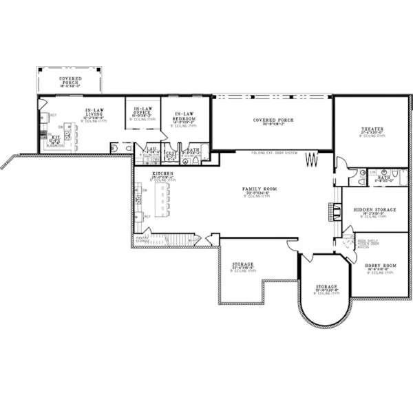 European House Plan Lower Level Floor - Sierra Place Luxury Home 155D-0292 | House Plans and More